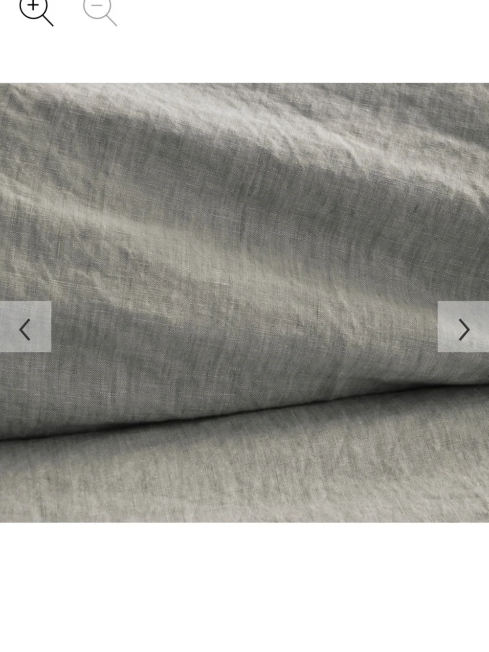 POTTERY BARN King size Belgian Flax Linen Duvet Cover Only-Flagstone Gray Color